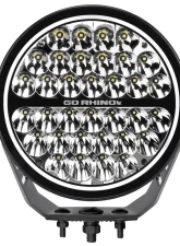 Go Rhino Blackout Series Lights -9" Round Single Spot Light Kit W/Daytime Running Lights                                     - 751700911SRS - Image 3