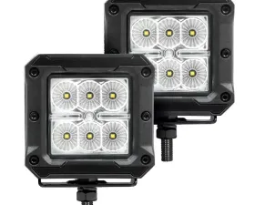 Go Rhino Bright Series Lights - Pair of 3x3 Cube Flood Light Kit