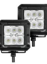 Go Rhino Bright Series 3x3 Cube LED Flood Light Kit - Black, Universal Fitment, 18W                                     - 751803023FCS - Image 2