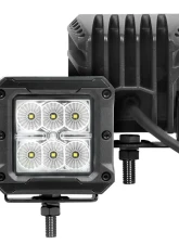 Go Rhino Bright Series 3x3 Cube LED Flood Light Kit - Black, Universal Fitment, 18W                                     - 751803023FCS - Image 2