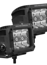 Go Rhino Bright Series Lights - Pair of 4x3 Rectangle Flood Light Kit                                     - 753003023FBS - Image 2
