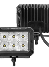 Go Rhino Bright Series Lights - Pair of 4x3 Rectangle Flood Light Kit                                     - 753003023FBS - Image 3