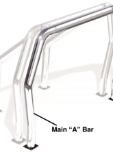 Go Rhino! Bed Bars "A" Additional Bar - Chrome Finish, 3" Steel Tubing, Fits Multiple Models                                     - 91001C - Image 2