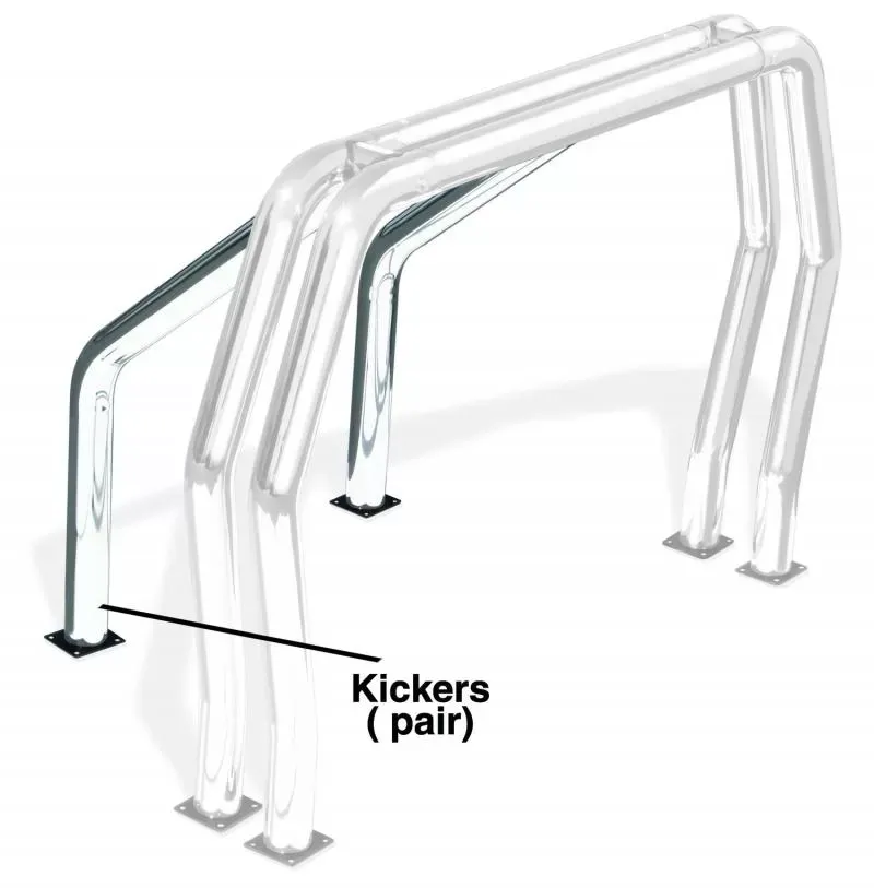 Go Rhino! Bed Bars - Pair of Kickers (Between Wheel Wells) - 9370PS