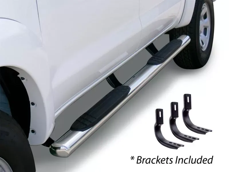 Go Rhino 4" OE Xtreme SideSteps Kit - 87" Long Stainless + Mounting Brackets Toyota Tundra 2007-2020 - 684441587PS