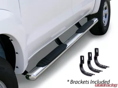 Go Rhino 4 OE Xtreme SideSteps Kit - 80 Long Stainless + 4 Brackets Per Side (Gas Only) Nissan Frontier 2005-2019 - 684434680PS