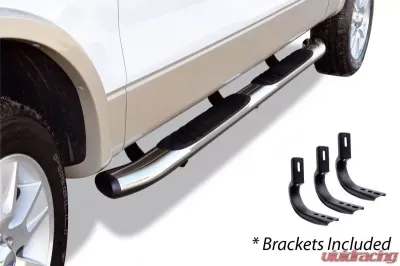 Go Rhino 5" OE Xtreme Composite SideSteps Kit - 87" Long Chrome + 3 Brackets Per Side - 685404587CC