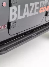 Go Rhino Dominator DSS Sliders with Full Length Top Step, 1 pair, Black Powdercoat Finish Jeep Wrangler 2007-2017                                     - DSS4926T - Image 2