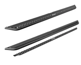 Go Rhino Dominator DSS Sliders w/ Full Length Top Step Black - 1 Pair