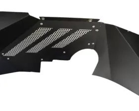 Go Rhino Jeep JK Front Wheel Well Inner Fender Liners, Black Textured Alum Pair Jeep Wrangler Front 2007-2018