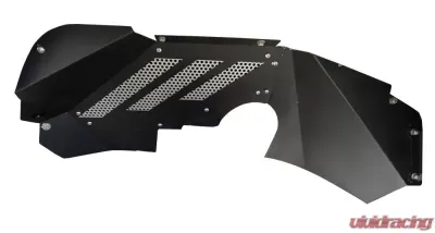 Go Rhino Jeep JK Front Wheel Well Inner Fender Liners, Black Textured Alum Pair Jeep Wrangler Front 2007-2018 - 702001T