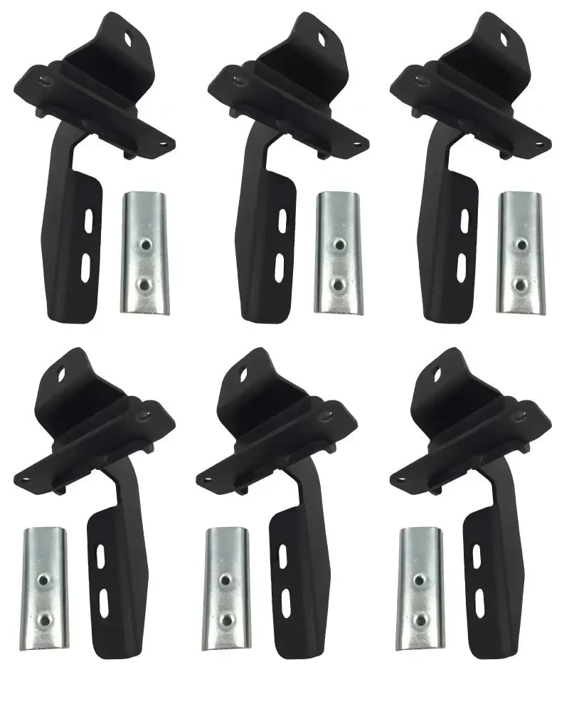 Go Rhino Mounting Brackets for 2018 Wrangler JLU, No Drill, Black Powdercoated Jeep - 6845065