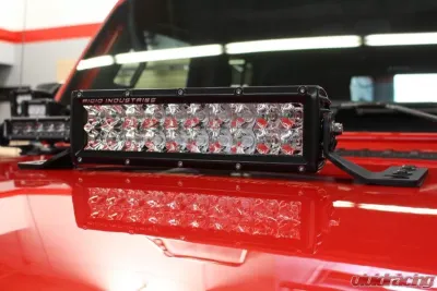 Go Rhino Jeep Wrangler JL, JLU & JT Center Hood Mount 10" Double Row LED Bar Jeep - 732100T