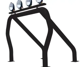 Go Rhino! Bed Bars- Single Bar/Single Kicker (Between Wheel Wells) Ford