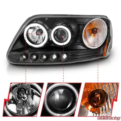 Anzo USA Projector Headlight Set w/Halo Ford 1997-2003 - 111097