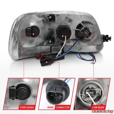 Anzo USA Projector Headlight Set w/Halo Ford 1997-2003 - 111097