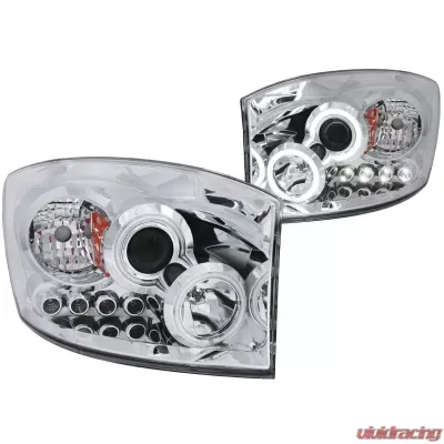 Anzo USA Projector Headlight Set w/Halo Dodge - 111103