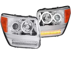Anzo USA Projector Headlight Set w/Halo Dodge Nitro 2007-2011