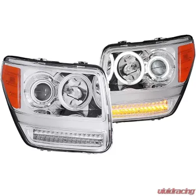 Anzo USA Projector Headlight Set w/Halo Dodge Nitro 2007-2011 - 111144