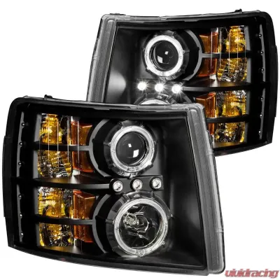 Anzo USA Projector Headlight Set w/Halo Chevrolet Silverado 1500 2007-2013 - 111200