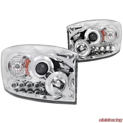 Anzo USA Projector Headlight Set w/Halo Dodge - 111210