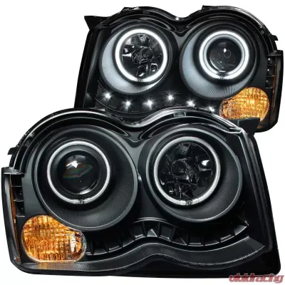 Anzo USA Projector Headlight Set w/Halo Jeep Grand Cherokee 2008-2010 - 111213