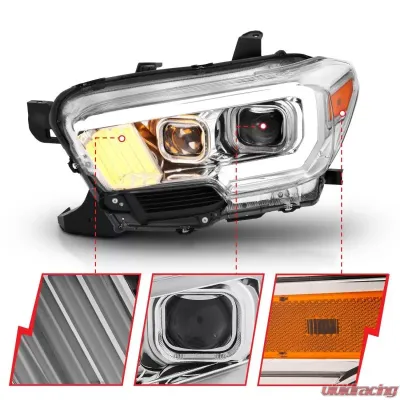 Anzo USA Projector Headlight Set Toyota Tacoma 2016-2019 - 111380