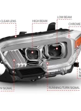 Anzo USA Projector Headlight Set Toyota Tacoma 2016-2019                                     - 111380 - Image 6