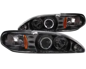 Anzo USA Projector Headlight Set w/Halo Ford Mustang 1994-1998
