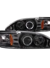 Anzo USA Projector Headlight Set w/Halo Ford Mustang 1994-1998                                     - 121038 - Image 3