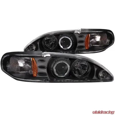 Anzo USA Projector Headlight Set w/Halo Ford Mustang 1994-1998 - 121038