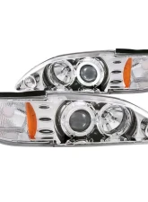 Anzo USA Projector Headlight Set w/Halo Ford Mustang 1994-1998                                     - 121039 - Image 3