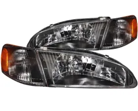 Anzo USA Crystal Headlight Set Toyota Corolla 1998-2000