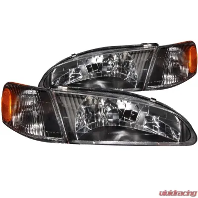 Anzo USA Crystal Headlight Set Toyota Corolla 1998-2000 - 121131