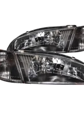Anzo USA Crystal Headlight Set Toyota Corolla 1998-2000                                     - 121131 - Image 2
