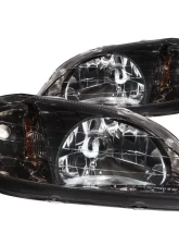 Anzo USA Crystal Headlight Set Honda Civic 1999-2000                                     - 121234 - Image 2
