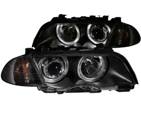 Anzo USA Projector Headlights w/Halo Black (CCFL) BMW