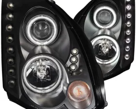 Anzo USA Projector Headlight Set w/Halo Infiniti G35 2003-2005