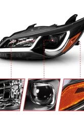 Anzo USA Projector Headlight Set Toyota Camry 2015-2016                                     - 121518 - Image 3