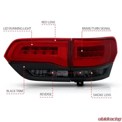 Anzo USA Tail Light Assembly Jeep Grand Cherokee 2014-2017 - 311269