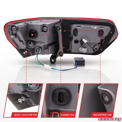 Anzo USA Tail Light Assembly Jeep Grand Cherokee 2014-2017 - 311269