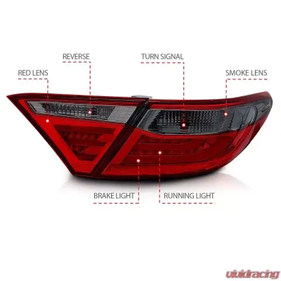 Anzo USA Tail Light Assembly Toyota Camry 2015-2017 - 321336