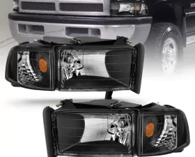 Anzo USA Crystal Headlight Set Dodge