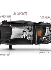 Anzo USA Crystal Headlight Set Dodge                                     - 111067 - Image 4