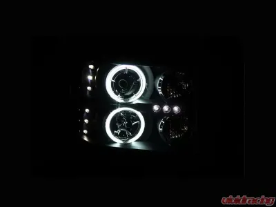 Anzo USA Projector Headlight Set w/Halo GMC Sierra 2007-2014 - 111125