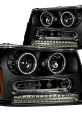 Anzo USA Projector Headlight Set w/Halo Chevrolet TrailBlazer 2003-2009                                     - 111127 - Image 3