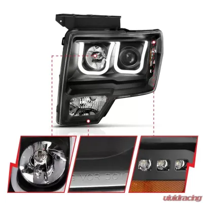Anzo USA Projector Headlight Set w/U-Bar Switchback Ford - 111383