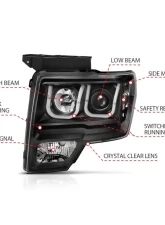 Anzo USA Projector Headlight Set w/U-Bar Switchback Ford                                     - 111383 - Image 4