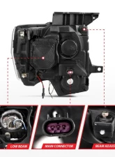 Anzo USA Projector Headlight Set w/U-Bar Switchback Ford                                     - 111383 - Image 5