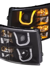 Anzo USA Projector Headlight Set w/U-Bar Switchback Chevrolet Silverado 1500 2007-2013                                     - 111384 - Image 5